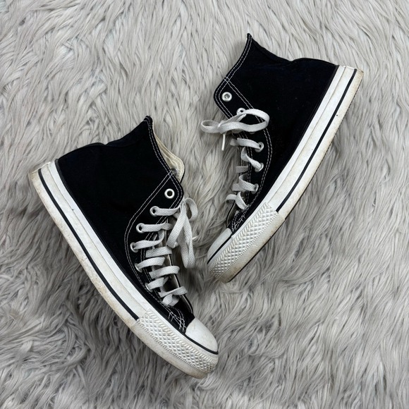 Converse Shoes - Converse Women's 8 Black Canvas High Top Sneakers Classic Casual Basic Punk Alt